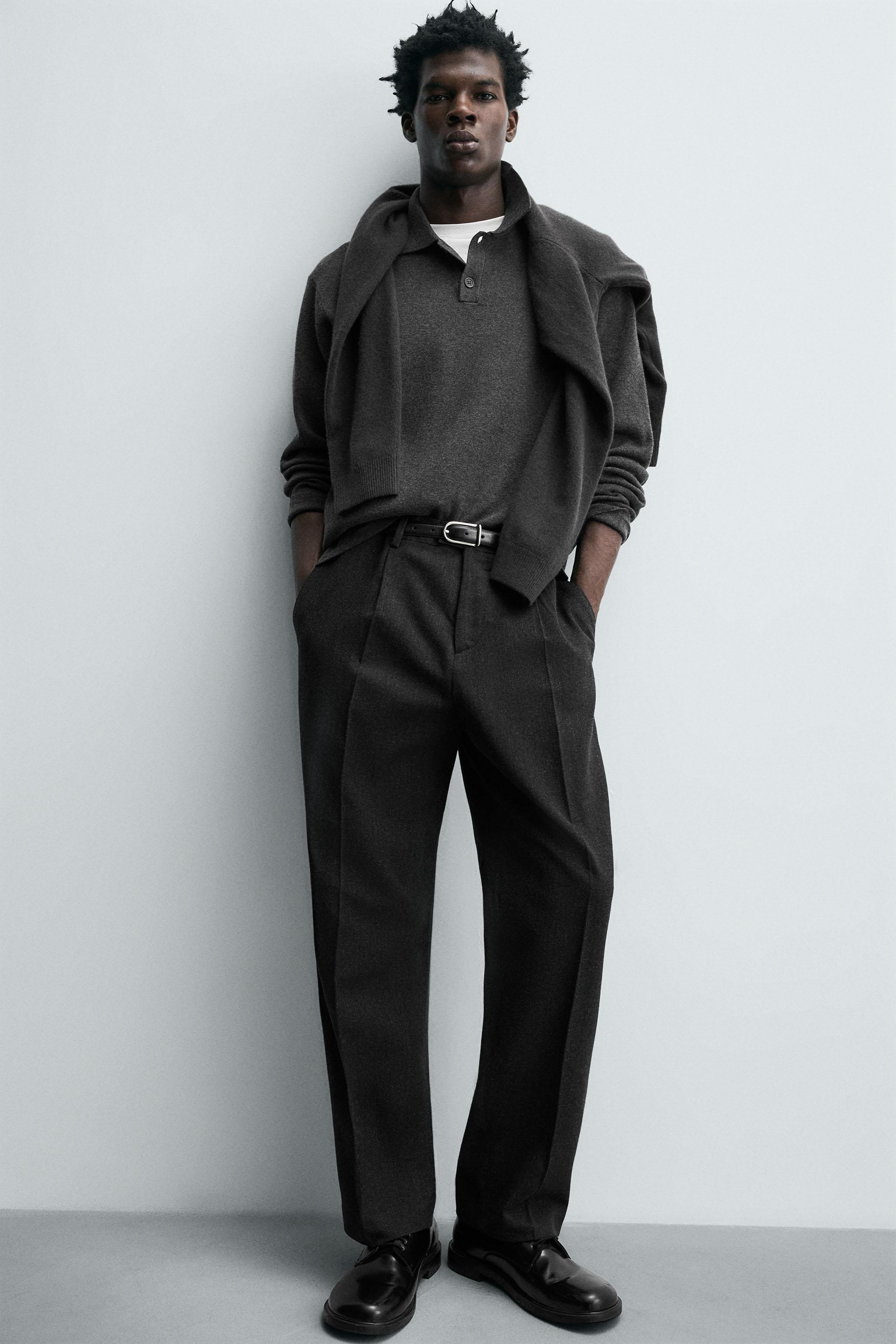 TEXTURED COTTON - WOOL PANTS LIMITED EDITION